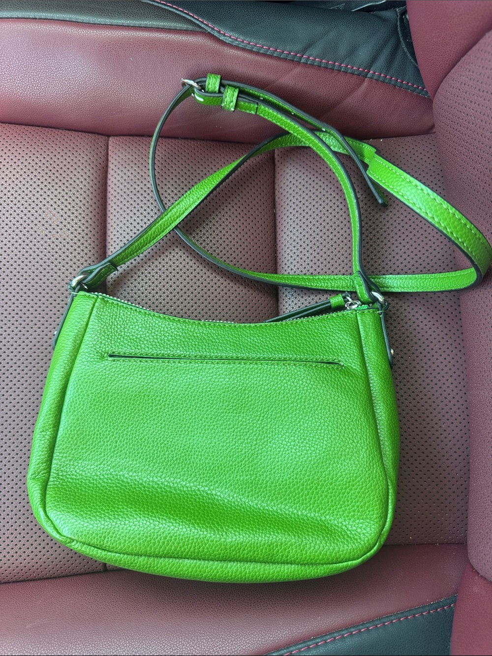 Dana Buchman Green Leather Crossbody Bag - Picture 3 of 5